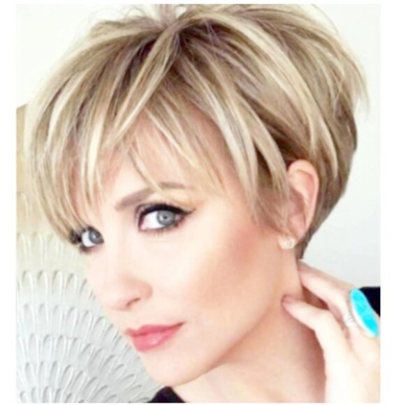 Human Hair Short Blonde Wig